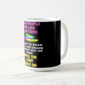 Stomme mensen lijken op gloed-teken koffiemok (Voorkant rechts)