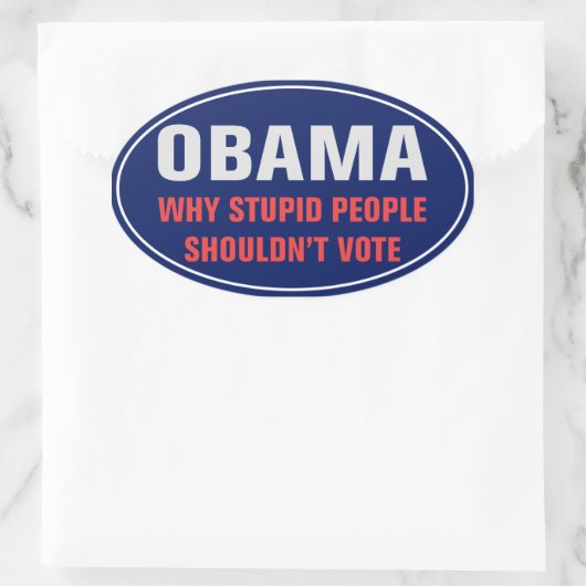 Stomme mensen Sticker (Tas)