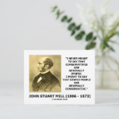 Stomme mensen zijn over het algemeen conservatief. briefkaart (Staand voorkant)