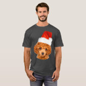 Stomme miniatuur poodle Wearing Kerstkerstkerstker T-shirt (Voorkant volledig)