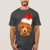 Stomme miniatuur poodle Wearing Kerstkerstkerstker T-shirt (Voorkant)