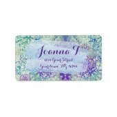 Stomme modderbloemen op een bijtend hout etiket (Voorkant)