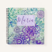 Stomme modderbloemen op een bijtend hout notitieboek (Voorkant)