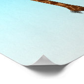 Stomme moeder en Baby Giraffe & regenboog Poster (Hoek)