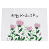 Stomme moederdag Roze Floral Groot Cadeauzakje (Voorkant)