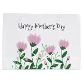 Stomme moederdag Roze Floral Groot Cadeauzakje (Achterkant)