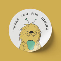 Stomme monster. Jongen verjaardag bedankt voor je 