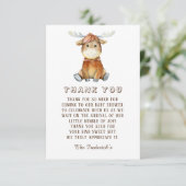 Stomme Moose Waterverf Baby shower Bedankt kaarten (Staand voorkant)