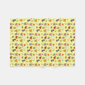 Stomme naadloze kippen patrooncartoon fleece deken (Voorkant (Horizontaal))