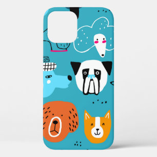 Stomme naadloze patronen met grappige honden op ee Case-Mate iPhone case