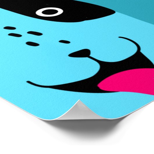 Stomme naadloze patronen met grappige honden op ee poster (Hoek)