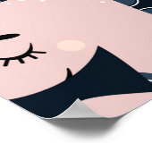 Stomme naadloze patronen met roze dinosaurussen op poster (Hoek)