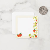 Stomme notitiekaarten voor aardbeien notitiekaartje (Voorkant / Achterkant in situ)