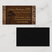 Stomme ontwerpstructuur Landscapingkaart Yard Tree Visitekaartje (Voorkant / Achterkant)