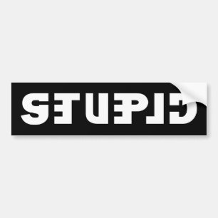 Stomme op de Sticker, Clever in de Mirror Bumpersticker