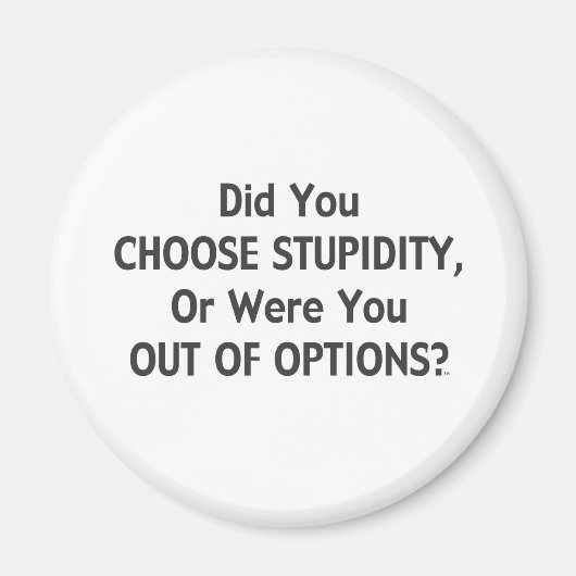 Stomme opties één magneet (Voorkant)