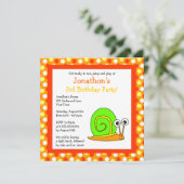 Stomme Oranje en groene slak Kaart (Staand voorkant)