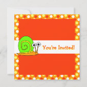 Stomme Oranje en groene slak Kaart (Achterkant)