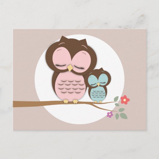 Stomme Owl & Mama Woorden van Advice mama Kaarten (Voorkant)