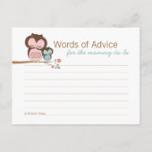 Stomme Owl & Mama Woorden van Advice mama Kaarten (Achterkant)