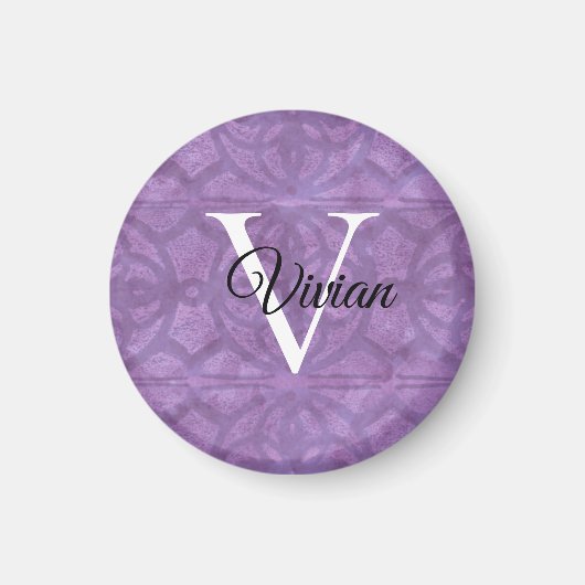 Stomme Paarse Waterverf Magneet (Voorkant)