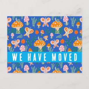 Stomme paddenstoelen Bewegend Aankondiging Nieuwe  Briefkaart