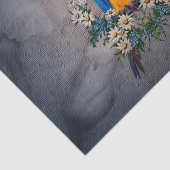 Stomme papegaai met bloemen tissuepapier (Detail)