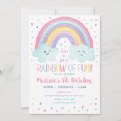 Stomme pastel regenboogwolken op zaterdag kaart (Voorkant)