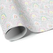 Stomme pastelregenbogen met weinig stippen cadeaupapier (Rol Hoek)