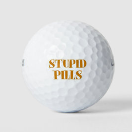 Stomme pillen golfballen