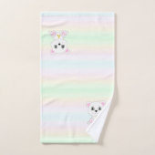 Stomme polaire beer op meerkleurige pasteltinten bad handdoek (Handdoek)