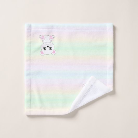 Stomme polaire beer op meerkleurige pasteltinten bad handdoek (Wasdoekje)