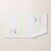 Stomme polaire beer op meerkleurige pasteltinten bad handdoek (Handdoek)