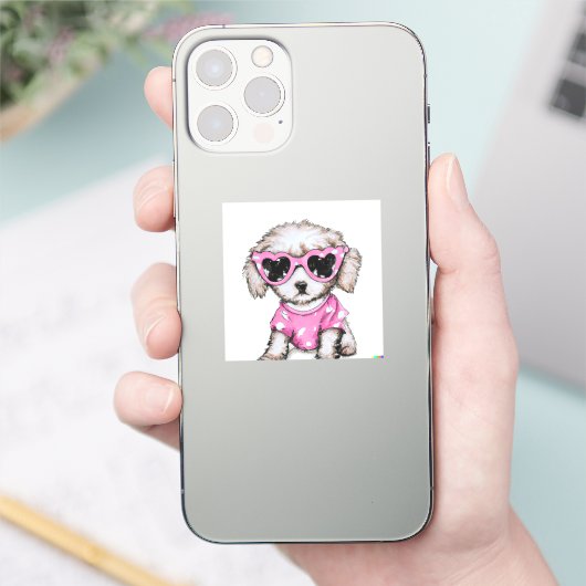 Stomme ponie met roze sticker (Telefoon)