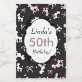 Stomme poodles voor je verjaardag voedselcontainer etiket (Enkel label)