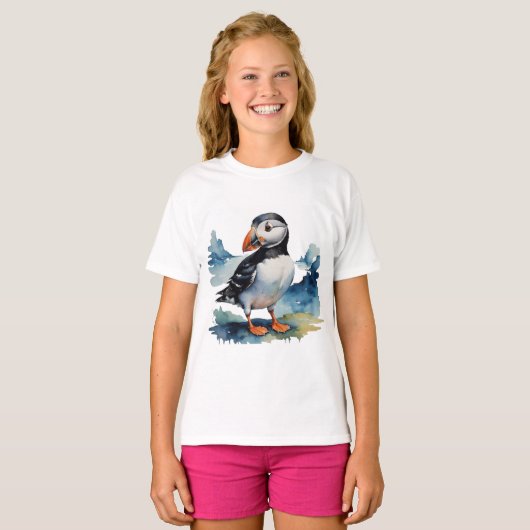 Stomme puffelvogel t-shirt (Voorkant volledig)