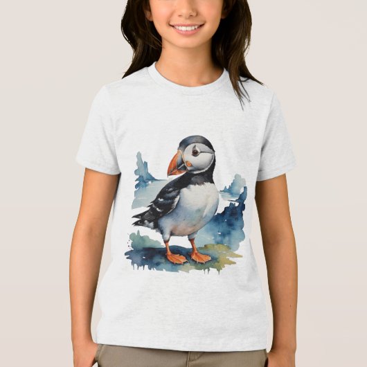 Stomme puffelvogel Tri-Blend shirt (Voorkant)