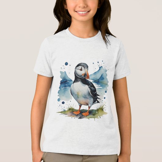 Stomme puffelvogel Tri-Blend shirt (Voorkant)