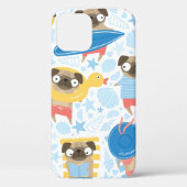 Stomme pugs op vakantie. patroon met cartoon Case-Mate iPhone case (Achterkant)