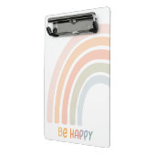 Stomme regenboog met bloemen meisjes mini klembord (Angled2)