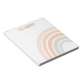 Stomme regenboog met bloemen meisjes notitieblok (Schuin)