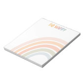 Stomme regenboog met bloemen meisjes notitieblok (Linkerzijde)