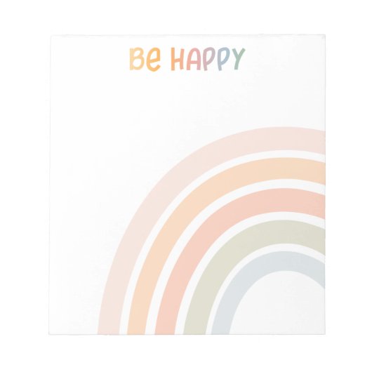 Stomme regenboog met bloemen meisjes notitieblok (Voorkant)