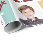 Stomme rendieren, Santa en Angel Blokken Cadeaupapier (Rol Hoek)