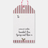 Stomme rendiermachine met aanpasbare sproeinlichte cadeaulabel (Achterkant)