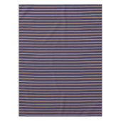 Stomme retro blauwe strepen tafelkleed (Voorkant)