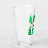 Stomme rijen groene kerstbomen met iedereen glas (Rechts)