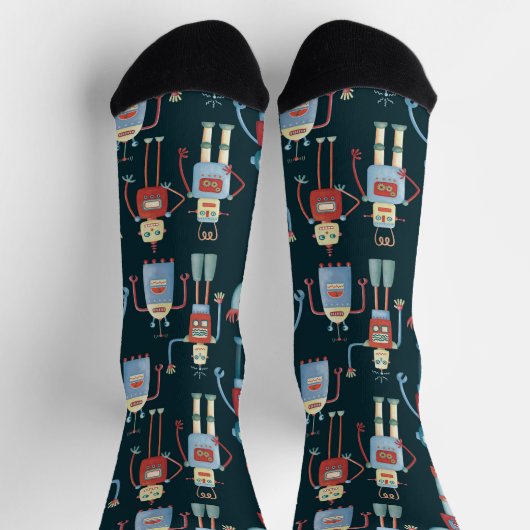 Stomme robot met stijlretro van 1950 sokken (Top)