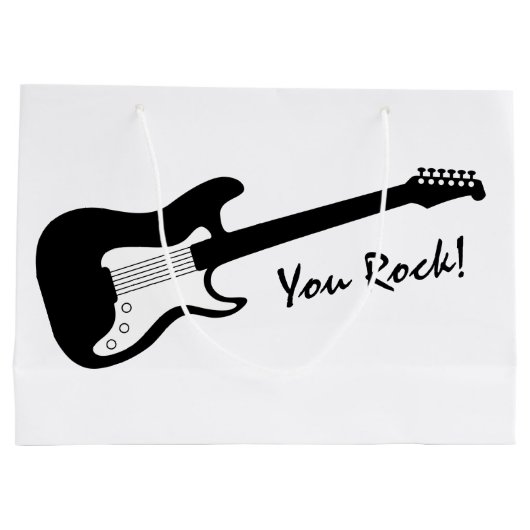 Stomme rock! Koele elektrische gitaar Verjaardagsc Groot Cadeauzakje (Achterkant)