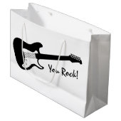 Stomme rock! Koele elektrische gitaar Verjaardagsc Groot Cadeauzakje (Voorkant Gekanteld)